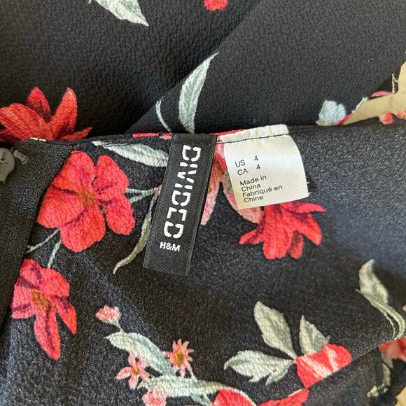 Divided H&M floral tank ruffle strap crop jumper jumpsuit button front boho 4 - Picture 13 of 13